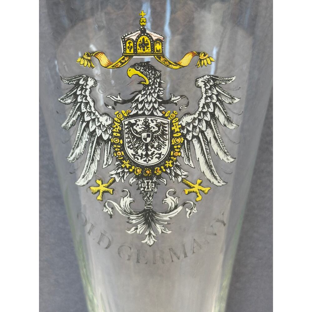 Old Germany Breweriana Coat of Arms Pint Beer Glass 9” Tall - Picture 2 of 7